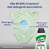 Lysol Désinfectant pour lessive, éliminateur d'odeurs, 0 % d'eau de Javel, élimine les germes que les détergents peuvent laisser derrière eux, 1.2 l
