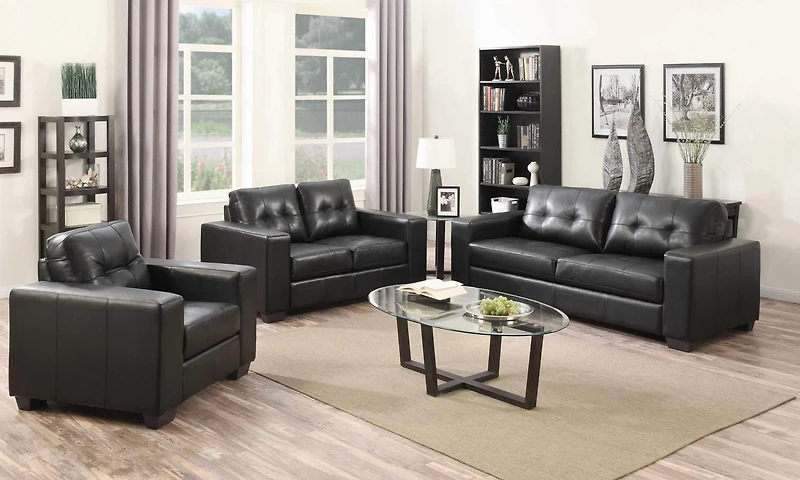 Fauteuil Aerys Metro, cuir de qualité supérieure, noir