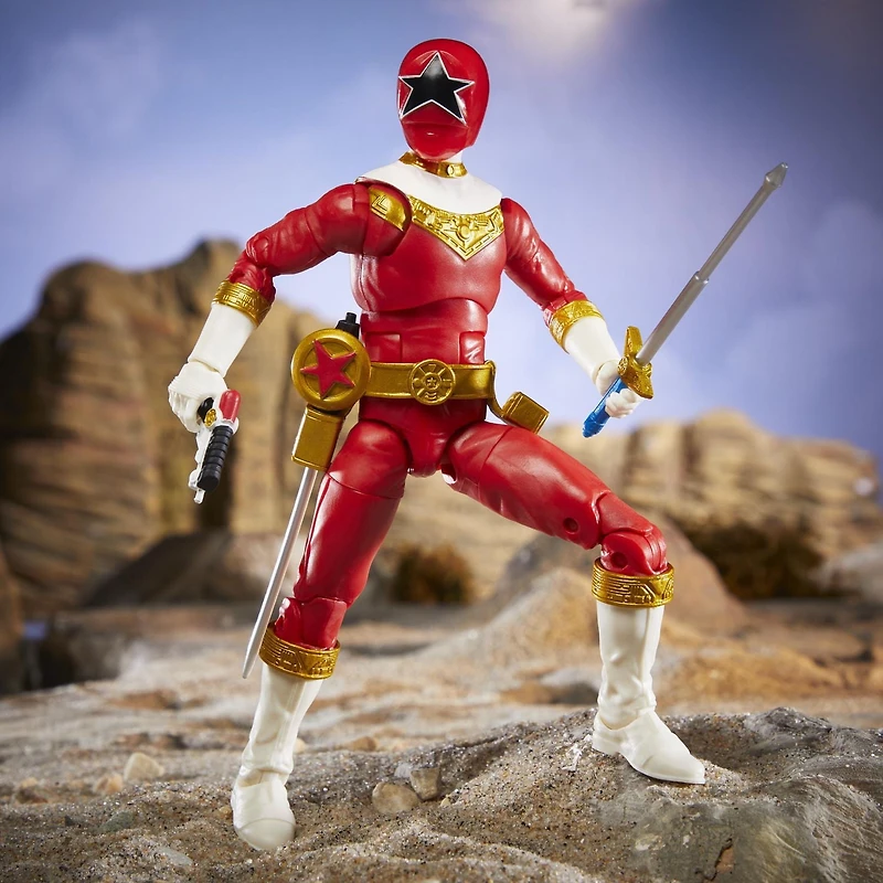 Power Rangers Lightning Collection Zeo, figurine de collection haut de gamme de 15 cm du Ranger rouge, avec accessoires