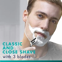 Gillette Mach3 Recharges de Lames de Rasoir Cartouches de Rasoir, Recharges de Rasoir pour Hommes avec Bande Lubrifiante, Lames de Rasoir à 3 Lames pour un Rasage de Près 5ct