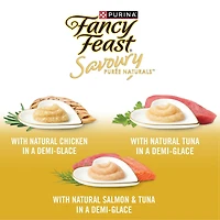Fancy Feast Savoury Purée Naturals Emballage Assorti, Gâteries pour Chats 36 x 10 g NB-24M
