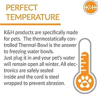 K&H Bol thermique extérieur grand bol à chiens chauffant gris