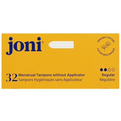joni Organic Cotton Regular Tampons, 32ct