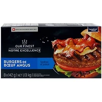 Our Finest Angus Beef Burgers, 8 x 142 g