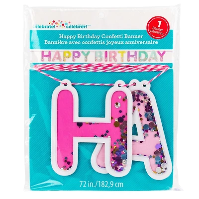 Happy Birthday Confetti Banner, Way to Celebrate
