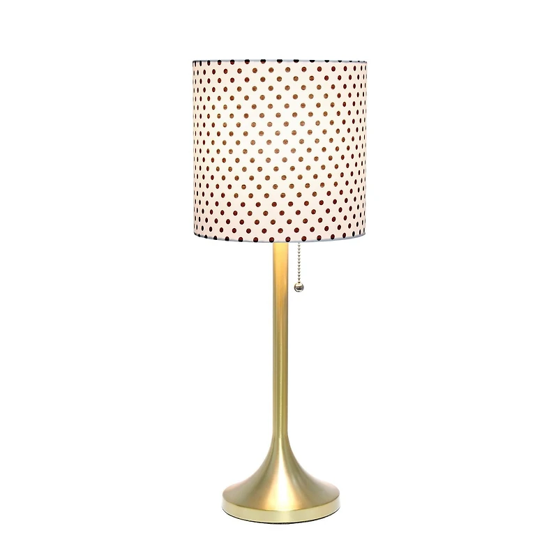 Simple Designs Tapered Table Lamp with Fabric Drum Shade