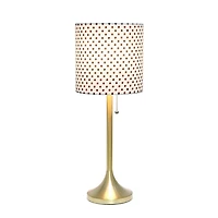 Simple Designs Tapered Table Lamp with Fabric Drum Shade