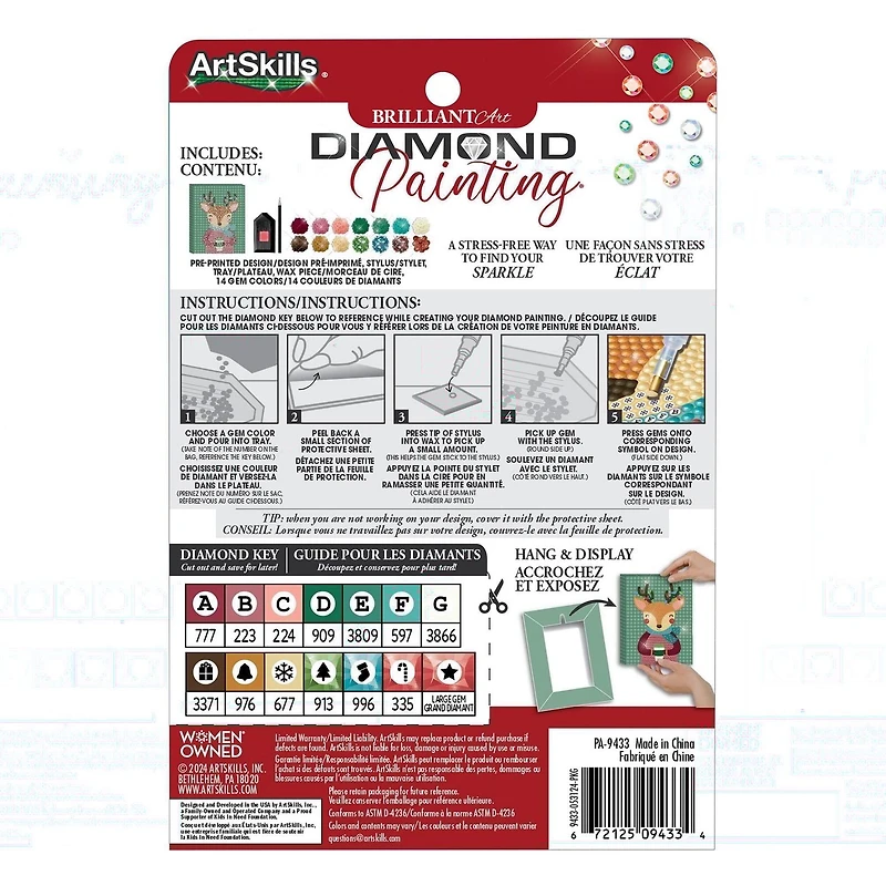 ArtSkills Peinture au diamant d’art brillant, renne Peinture en Diamants