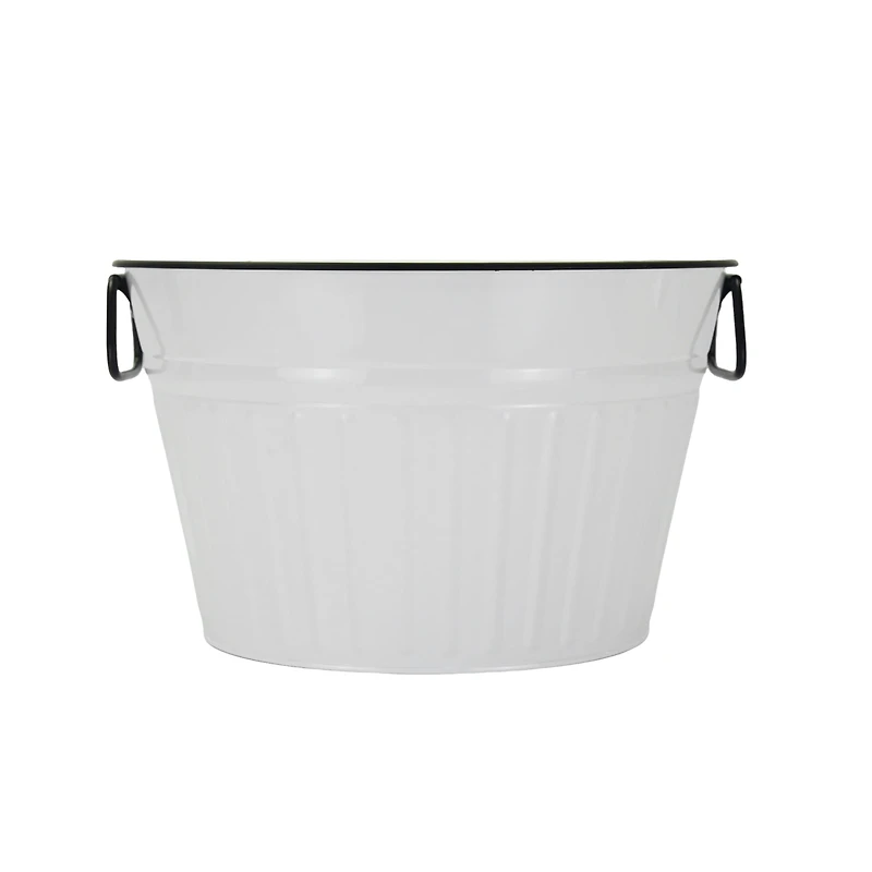 Hometrends White Round Tub,Dia 15"