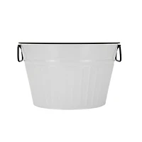Hometrends White Round Tub,Dia 15"