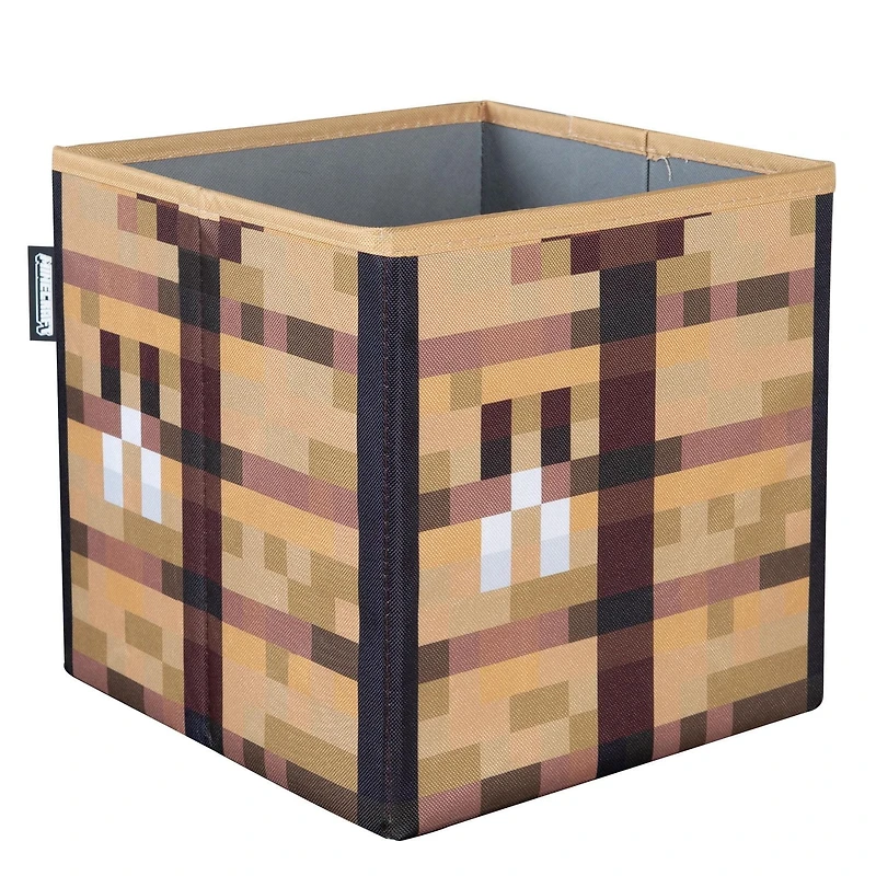 Minecraft Set of 2 Fabric Storage Boxes - Creeper Head/Crate<br>