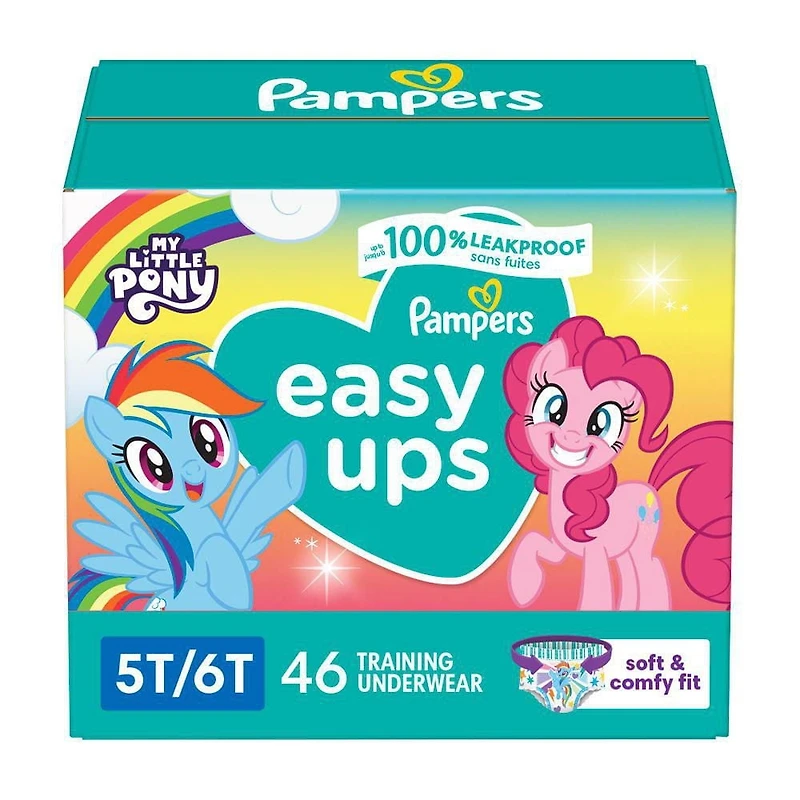 Sous-vêtements d’entraînement Pampers Easy Ups SUPER POUR FILLES 46CT