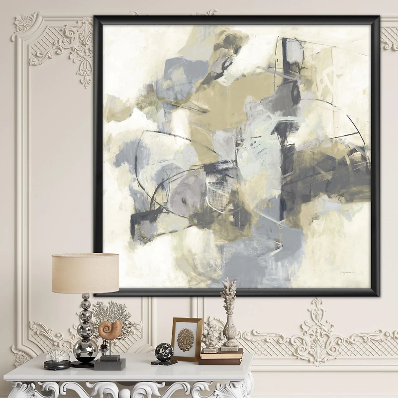Designart Glam Cream Dream III Framed Wall Art