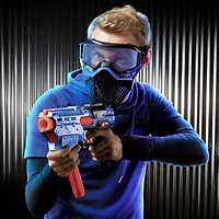 Blaster Nerf Rival Finisher XX-700, chargeur à remplissage rapide, mécanisme à ressort, 7 billes en mousse Nerf Rival officielles, équipe bleue