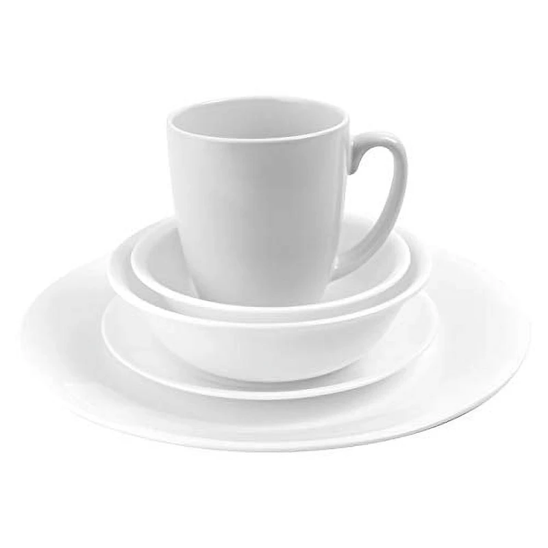 Service Corelle® Livingware™ Winter Frost White, de 16 morceaux avec bols en prime - blanc