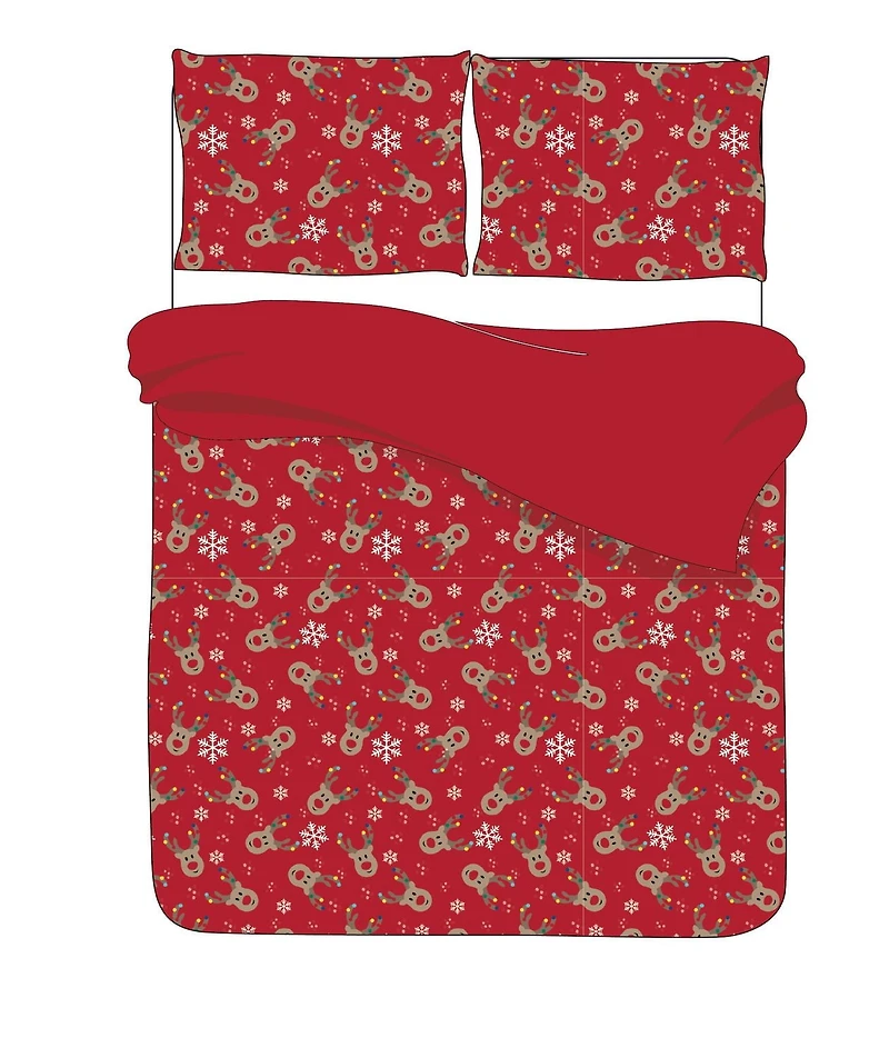 Holiday time Rindeer Duvet Cover Set