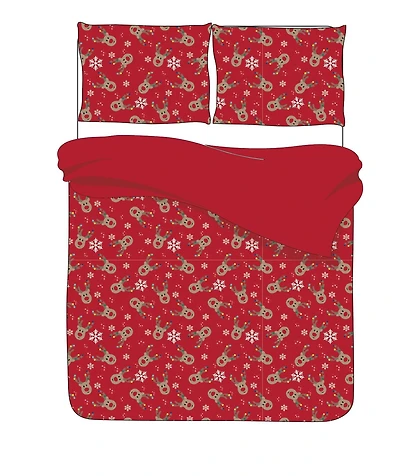 Holiday time Rindeer Duvet Cover Set