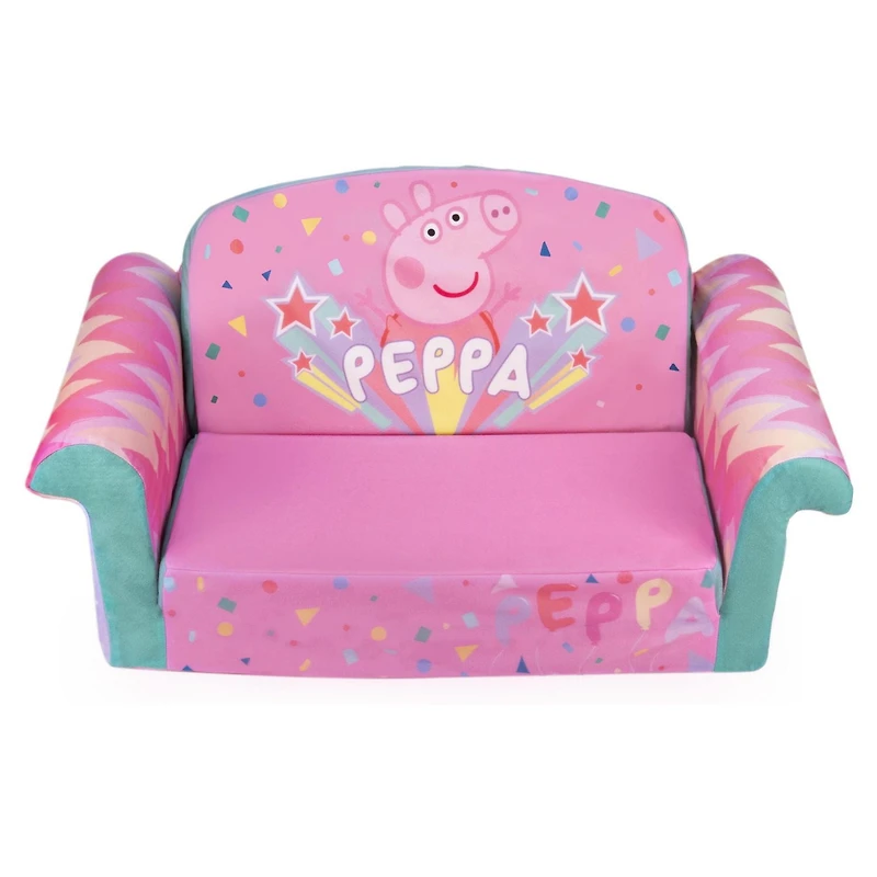 Marshmallow Furniture, Children's 2-in-1 Flip Open Foam Sofa, Peppa Pig, by Spin Master