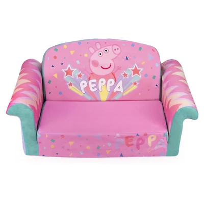 Marshmallow Furniture, Children's 2-in-1 Flip Open Foam Sofa, Peppa Pig, by Spin Master