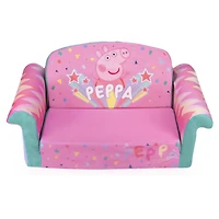 Marshmallow Furniture, Children's 2-in-1 Flip Open Foam Sofa, Peppa Pig, by Spin Master