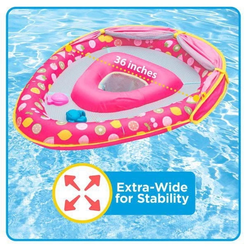 SwimSchool Grow-With-Me Babyboat avec auvent et 3 jouets - Sirène BabyBoat avec auvent et jouets