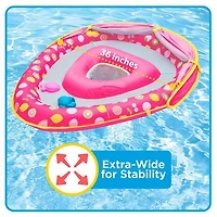 SwimSchool Grow-With-Me Babyboat avec auvent et 3 jouets - Sirène BabyBoat avec auvent et jouets