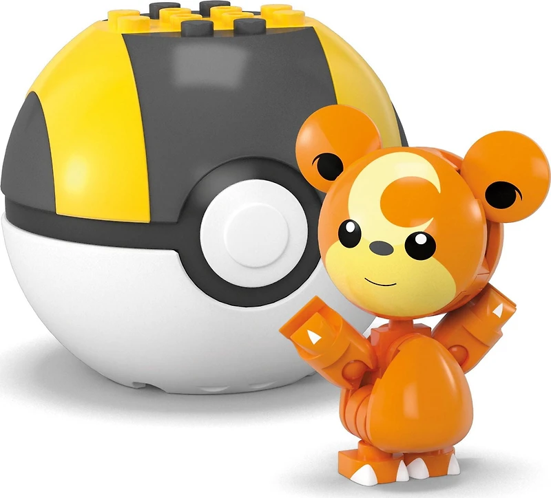 MEGA Pokémon Teddiursa Building Toy Kit, Poseable Action Figure (24 Pieces) for Kids