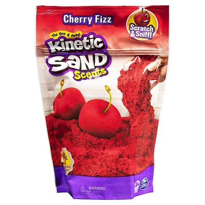 Kinetic Sand Scents, 226 g de sable Kinetic Sand rouge, parfum Cerise pétillante, pour les enfants à partir de 3 ans