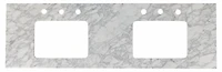 59-in. W  18.25-in. D Stone Top In Bianca Carara Color For 3H8-in. Faucet AI-17457
