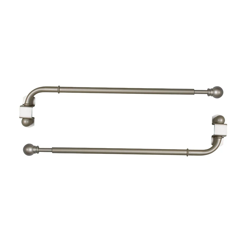 Versailles' Adjustable Ball Finial Swing Arm Rod Set 24in