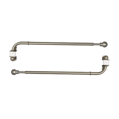 Versailles' Adjustable Ball Finial Swing Arm Rod Set 24in
