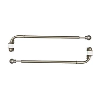 Versailles' Adjustable Ball Finial Swing Arm Rod Set 24in