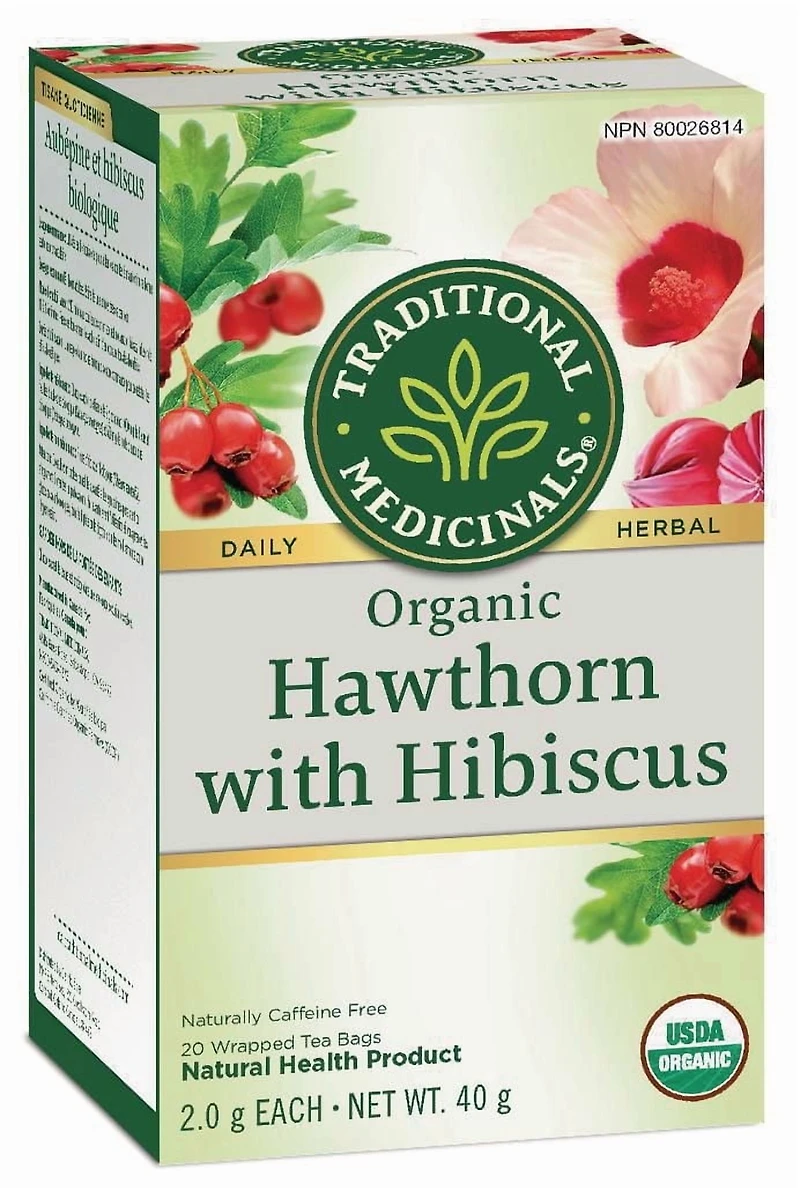 Aubépine et hibiscus biologique Traditional Medicinals