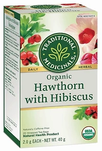 Aubépine et hibiscus biologique Traditional Medicinals