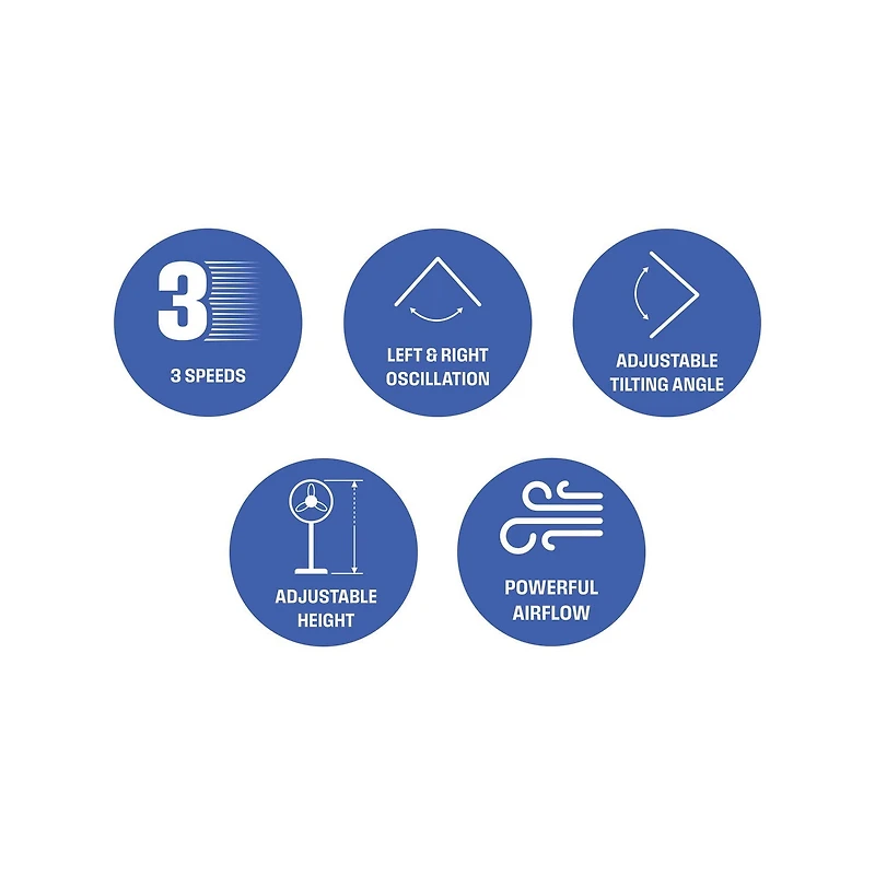 Westinghouse 16" Pedestal Fan (Blue)