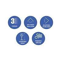 Westinghouse 16" Pedestal Fan (Blue)