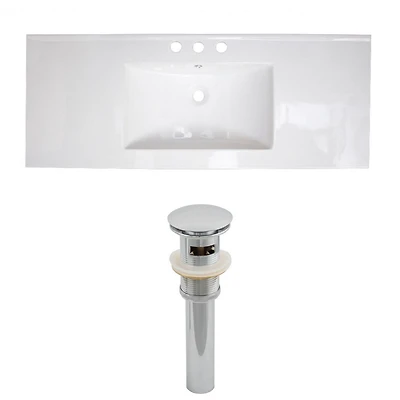 American Imaginations 39.75-in. W Ceramic Top Set White AI-15559