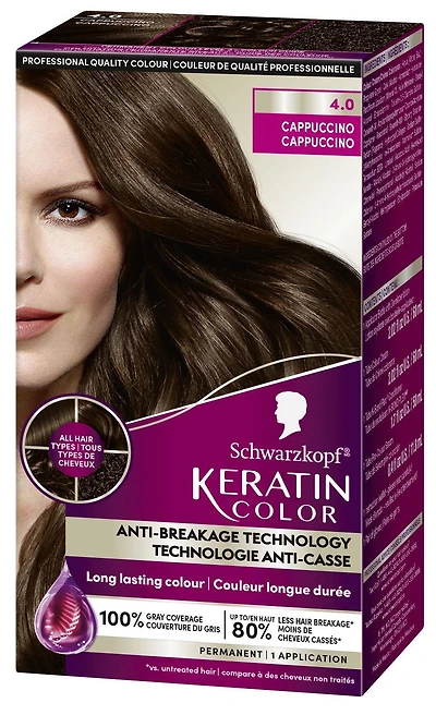 Schwarzkopf Keratin Color Permanent Hair Color Cream, 1 Pack/60 ml