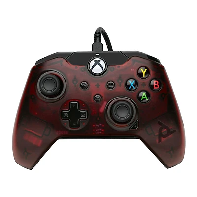 PDP Gaming Wired Controller: Crimson Red - Xbox Series X|S, Xbox One, Xbox, Windows 10, 049-012-NA-RD Xbox Series X/S