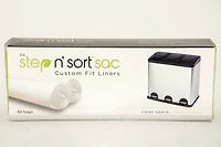 The Step N' Sort 60 L Open Top 3-Compartment Trash and Recycling Sorter