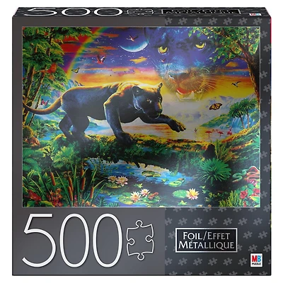Puzzle de 500 pièces avec effet métallisé, Panthère au crépuscule