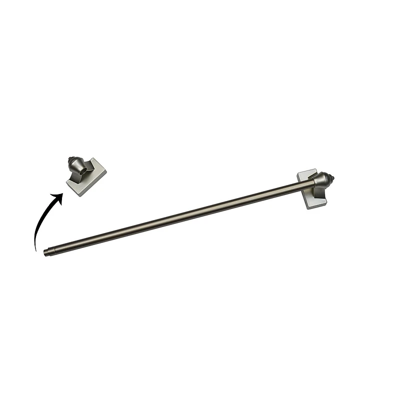 Versailles' Magnetic Curtain Rod Set 15in - 28in