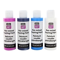 UNIQUE Creativ ART Ensemble de peinture coulante Galazy, prémélangée, 4 × 118 ml