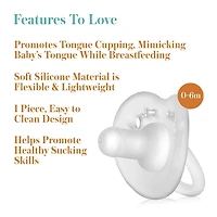 Sucette cylindrique en silicone Balance + Evenflo Feeding, phase 1