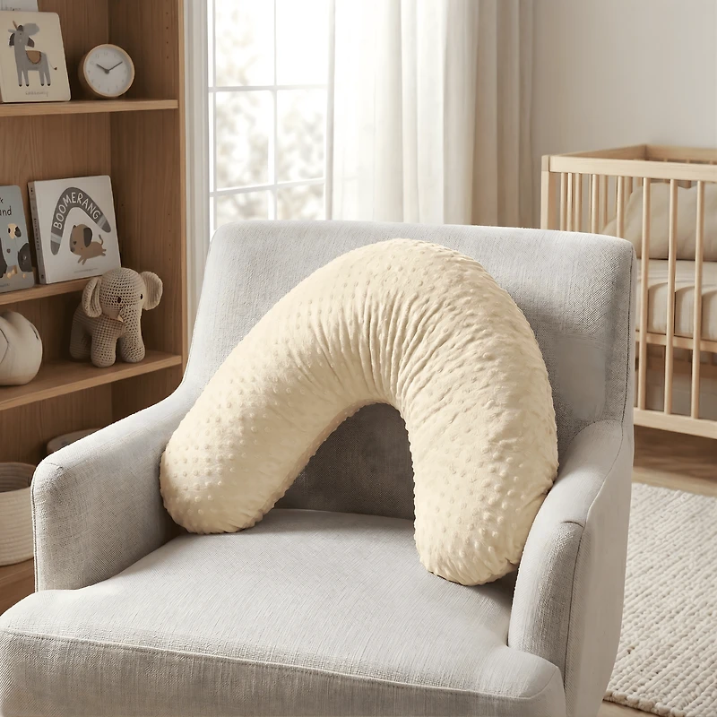 Coussin d’allaitement Boomerang Jolly Jumper | Coussin ergonomique de maternité et d’allaitement pour la grossesse, l’allaitement et le soutien | Housse amovible et lavable
