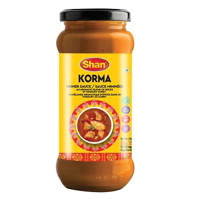 Sauce de cuisson Shan Korma 6X350G Sauce de cuisson Shan Korma 6X350G