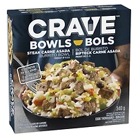CRAVE Steak Carne Asada Burrito Bowl, 340 g Box, CRAVE CARNE ASADA BURRITO BOWL
