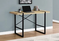 Monarch Specialties Computer Desk, Home Office, Laptop, 48"l, Work, Metal, Laminate, Natural, Black, Contemporary, Modern