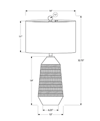 Monarch Specialties  Luminaire, 33"h, Lampe De Table, Teinte Ivoire / Crème, Crème, Contemporain