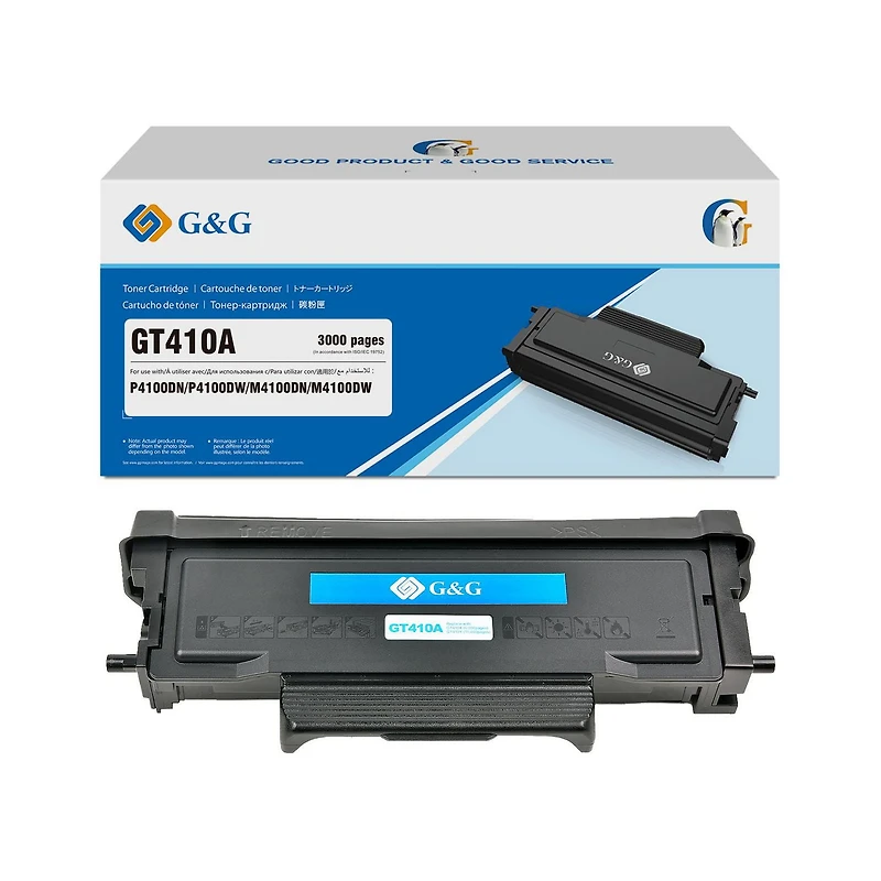 Cartouche de toner noir G&G GT410A, rendement standard